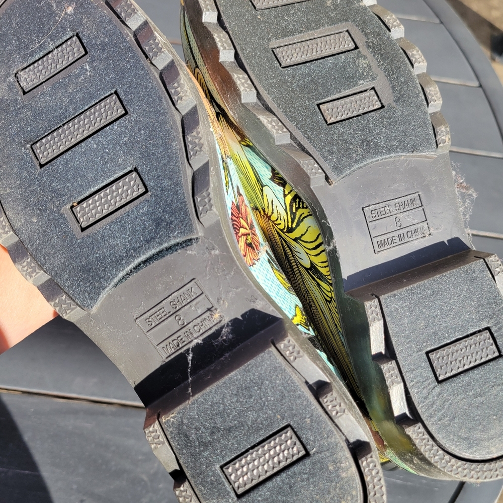 Target Threshold NWT Floral Women's Rain Garden Boots Sz 8 ~ Pretty! - Picture 14 of 16